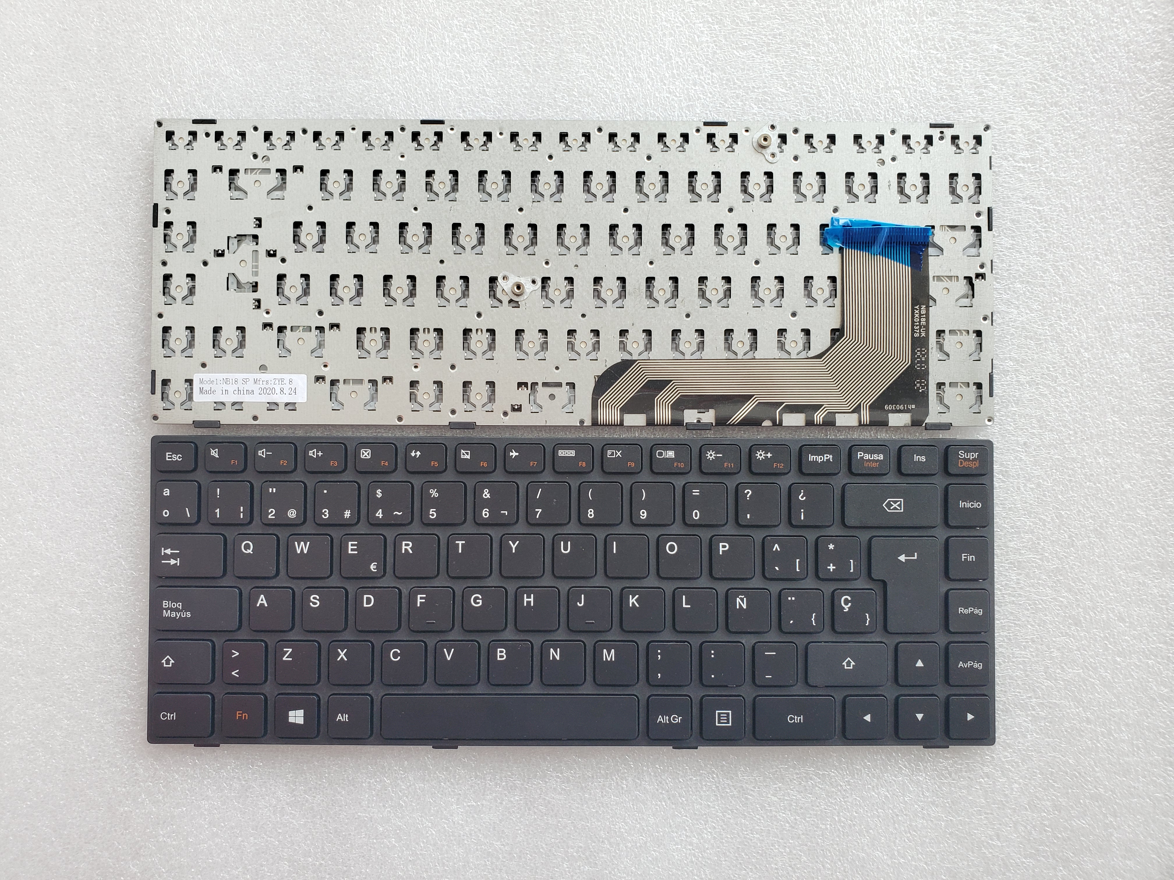 Picture of New Replacement Laptop Keyboard For LENOVO 100-14IBY short line BLACK FRAME BLACK (OEM) SP Layout